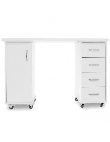 Desk 2027 white two cabinets 