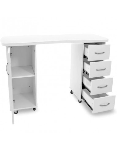 Desk 2027 white two cabinets 