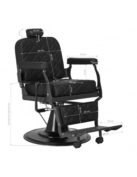 Barber chair Carlos extra black
