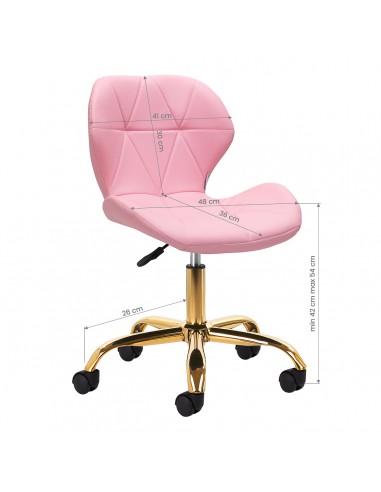 Cosmetic stool QS-06G pink