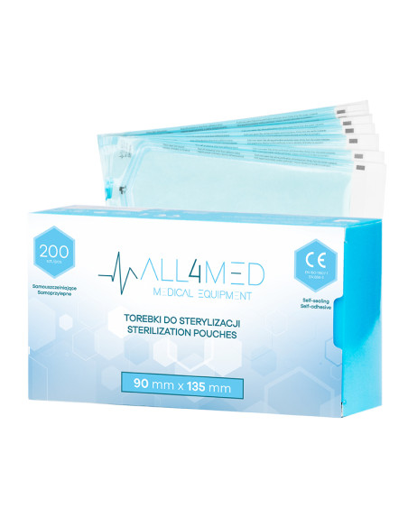 All4med Autoclavable bags 90mm x 135mm 200pcs