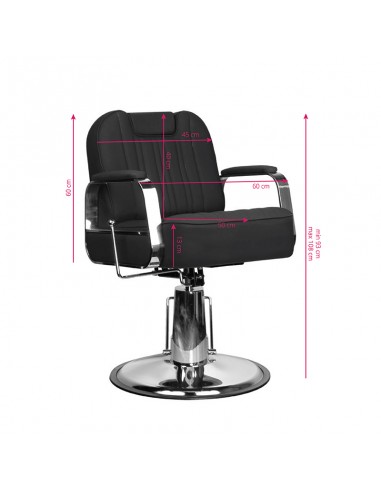 Gabbiano black stern barber chair
