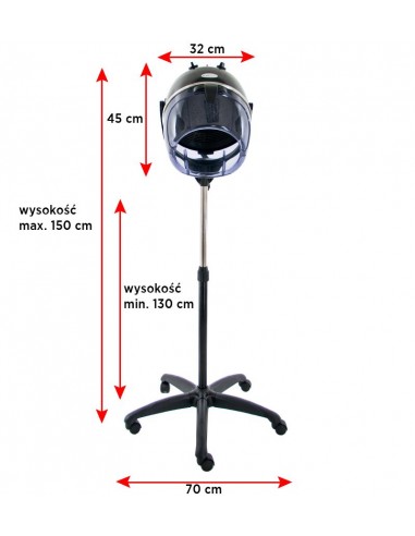 Gabbiano standing dryer li-202s two speeds black