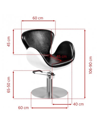 Gabbiano black and white barber chair amsterdam