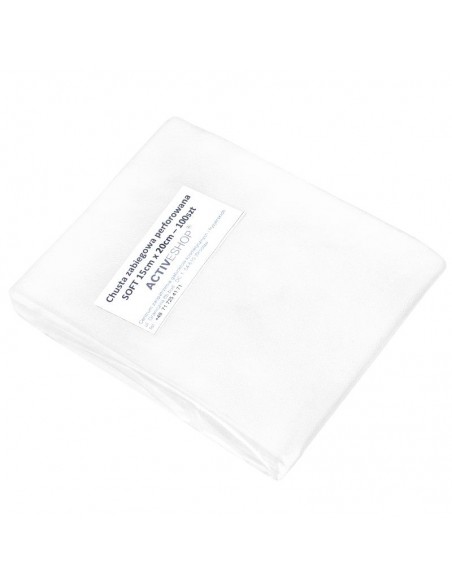 Disposable surgical scarves, perforated, 100 pieces 15x20 cm white