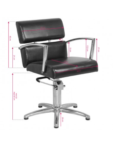 Gabbiano black hairdressing chair in Brussels