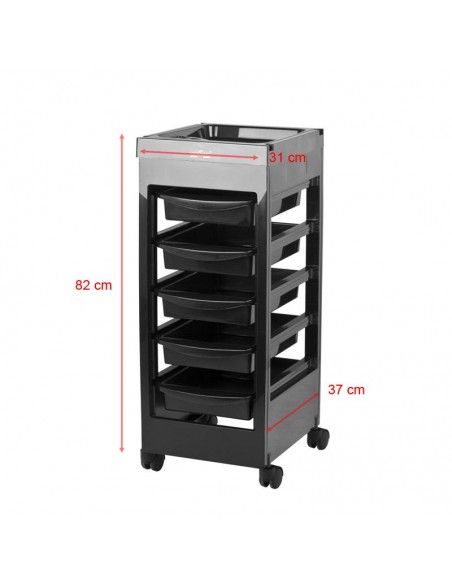 Gabbiano hairdressing trolley 048A black