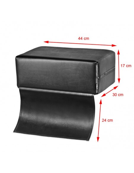 Black children's seat on the barber's chair