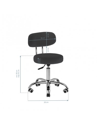 Cosmetic stool for pedicure a-007 black