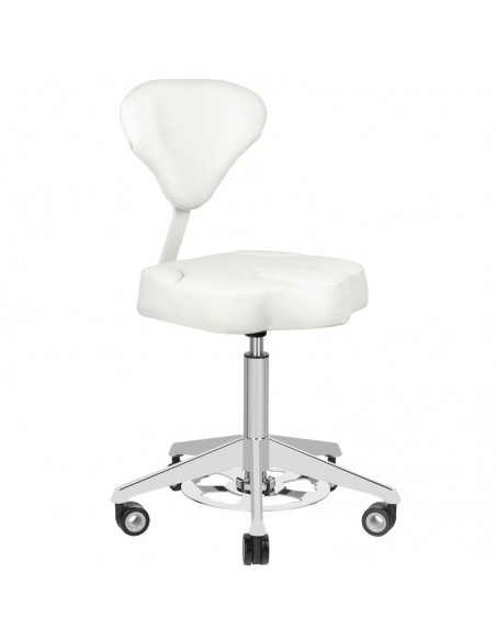 Azzurro 156f bump-up white cosmetic stool