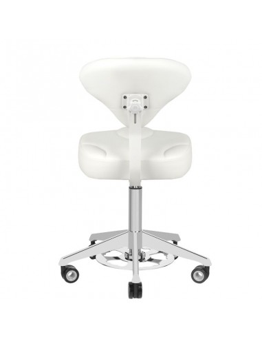 Azzurro 156f bump-up white cosmetic stool