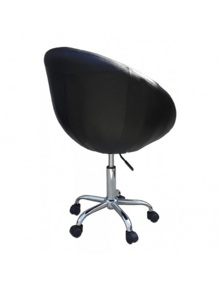 Black Chairs on wheels for beauty salons, hairdressers and nail salons. Chair on wheels Black BFHC8516K