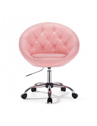 Pink Chairs on wheels for beauty salons, hairdressers and nail salons. Chair on wheels pink BFHC8516K