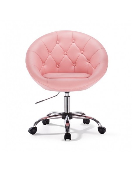 Pink Chairs on wheels for beauty salons, hairdressers and nail salons. Chair on wheels pink BFHC8516K