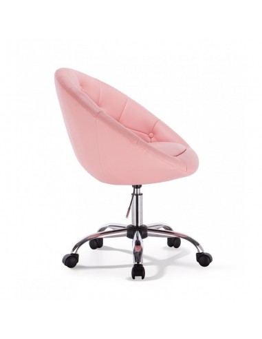 Pink Chairs on wheels for beauty salons, hairdressers and nail salons. Chair on wheels pink BFHC8516K
