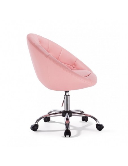 Pink Chairs on wheels for beauty salons, hairdressers and nail salons. Chair on wheels pink BFHC8516K