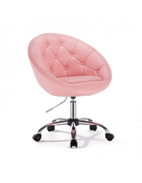 Pink Chairs on wheels for beauty salons, hairdressers and nail salons. Chair on wheels pink BFHC8516K