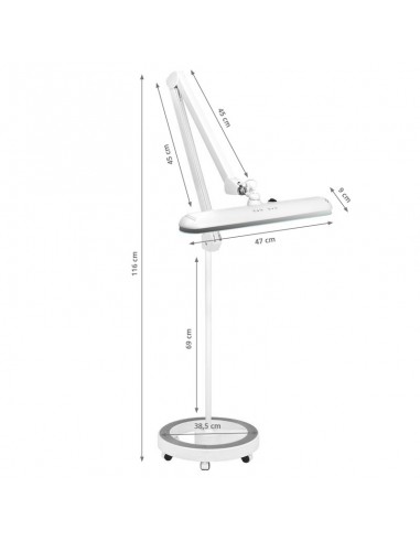 Elegant LED workshop lamp 801-tl with a reg. white light intensity and color