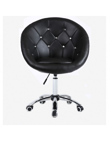 Black chair on wheels for beauty salon Black BFHC8516CK