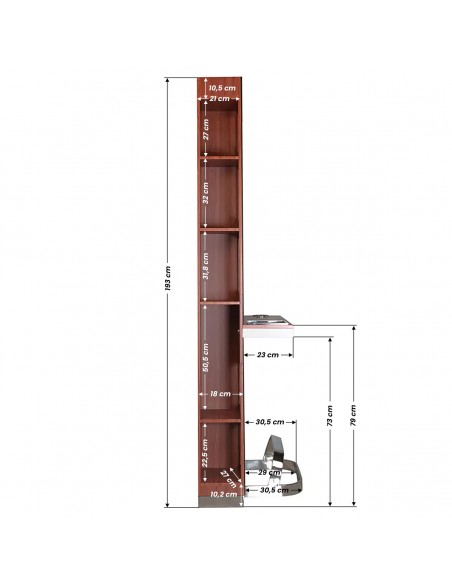 Gabbiano hairdressing console b058 cherry