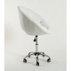 White chair on wheels for nail salons White BFHC8516CK