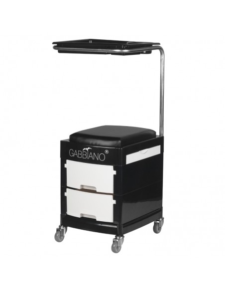 Helper - pedicure stool 16 plus black / white