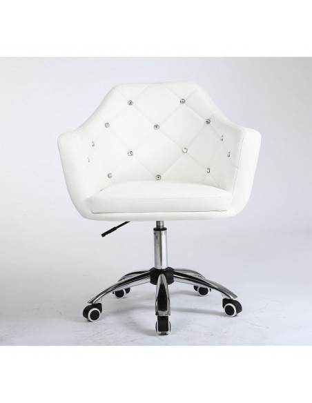 Gas-lift height adjustment. Chair on wheels white BFHC830K