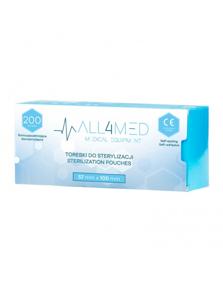 All4med Autoclavable bags 57mm x 100mm 200pcs