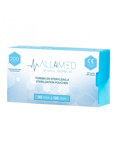 All4med Autoclavable bags 90mm x 135mm 200pcs
