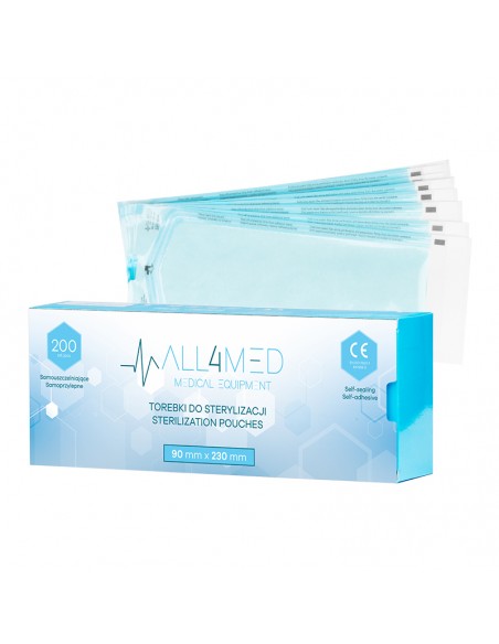 All4med Autoclavable bags 90mm x 230mm 200pcs