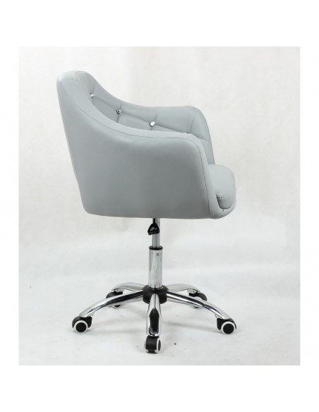 Gas-lift height adjustment chairs for beauty salon. Chair on wheels grey BFHC830K