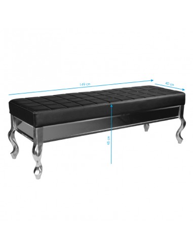 Gabbiano sofa for waiting room f011 black