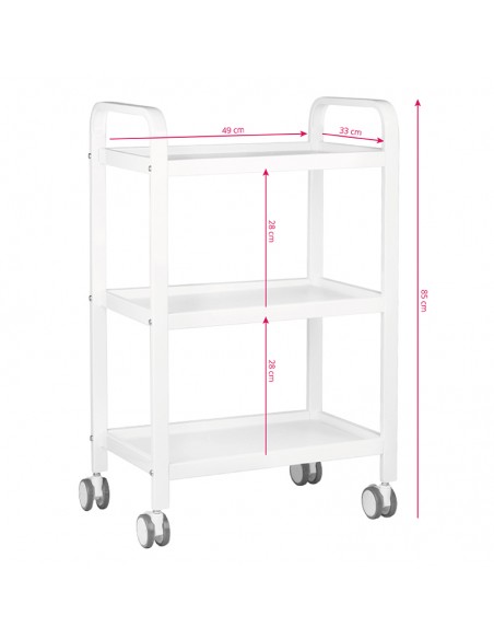 table -  cosmetic trolley Hs09 white