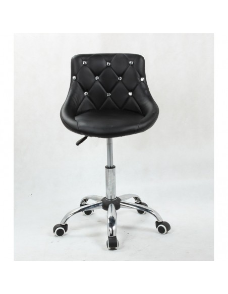 Black Gas lift chairs for beauty salons in Ireland. Black Chairs for hairdressers. Chair on wheels black BFHC949K