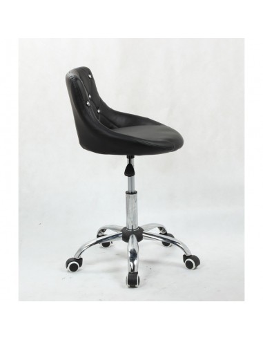 Black Gas lift chairs for beauty salons in Ireland. Black Chairs for hairdressers. Chair on wheels black BFHC949K