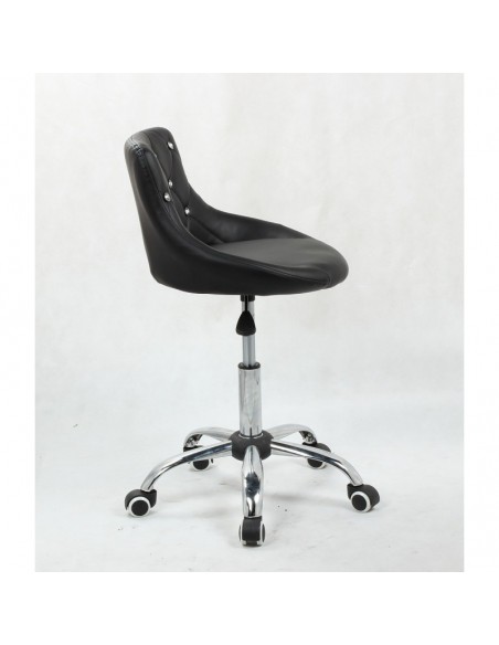 Black Gas lift chairs for beauty salons in Ireland. Black Chairs for hairdressers. Chair on wheels black BFHC949K