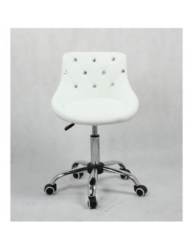 Bella furniture white salon chairs. bella Chair on wheels white BFHC931K