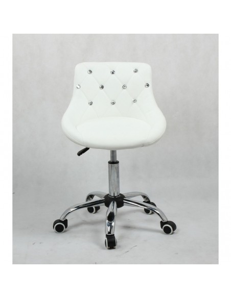Bella furniture white salon chairs. bella Chair on wheels white BFHC931K