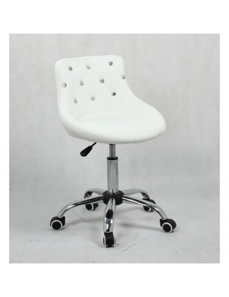 Bella furniture white salon chairs. bella Chair on wheels white BFHC931K