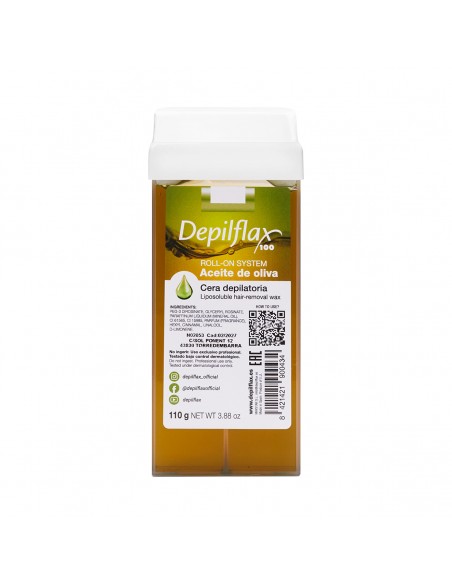 Depilflax 100 depilatory wax roll olive 110g