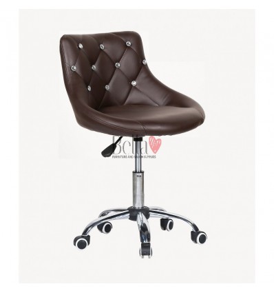 Bella Furniture chocolate chairs on wheels in Ireland. Chair on wheels chocolate BFHC931K