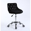 Bella furniture black velour salon chairs. bella Chair on wheels black velour BFHC931K