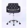 Bella furniture Black chair with wheels. Stylish Black Chairs on wheels bella furniture