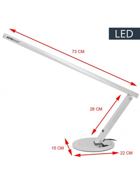 Slim LED aluminum desk lamp