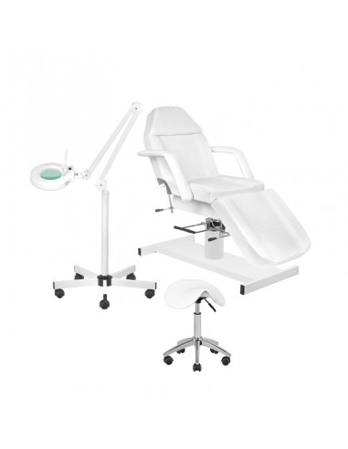 Set of armchair 210 + led magnifier lamp S5 + stool 302