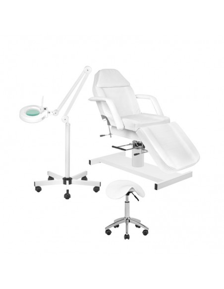 Set of armchair 210 + led magnifier lamp S5 + stool 302