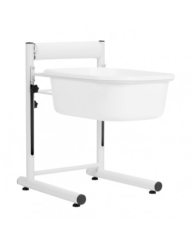Height-adjustable pedicure tray, white