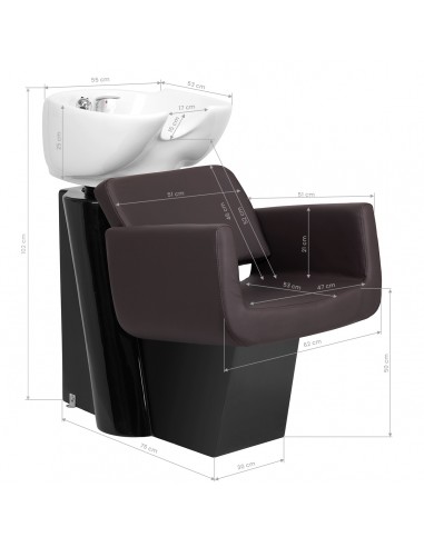 Gabbiano Helsinki's hairdressing wash unit brown
