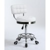 Bella Furniture White chairs on wheels in Ireland. Hairdresser chairs for sale white BFHC636
