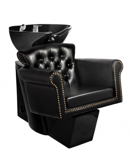 Gabbiano barber wash unit berlin black / black bowl